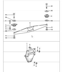 Sospensione motore 911 1974-77