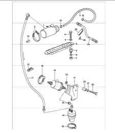fuel system rear K-JETRONIC 911 1975 ONWARDS