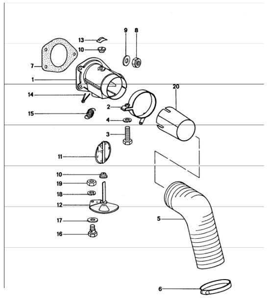 Diagram 202-30 Porsche Cayman 987C/981C (2005-2016) Sistema de combustible, sistema de escape