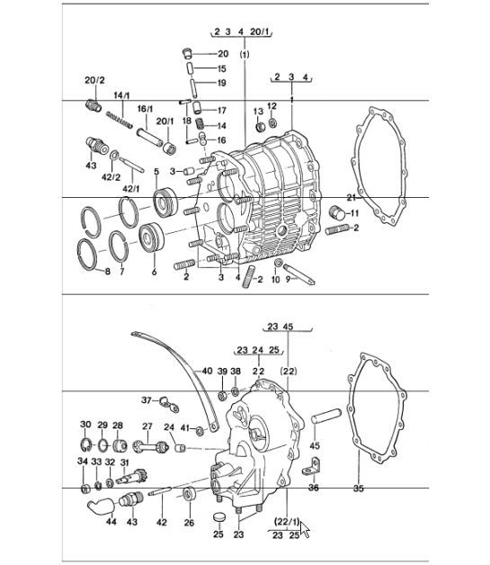 Diagram 302-05 Porsche Cayenne S 4.5L V8 2003>> Transmisión