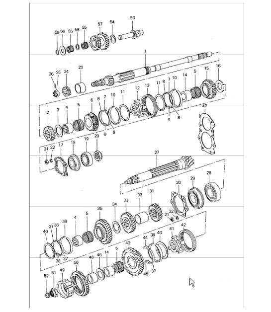 Diagram 303-05 Porsche Cayenne 92A (958) 2010-2017 Transmission