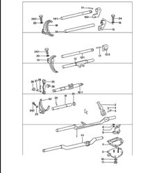 Shift rods, Shift forks 911 1974-77