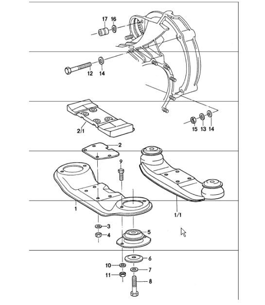 Diagram 306-00 Porsche Cayman S 3.4L 987C 2005-08 Trasmissione