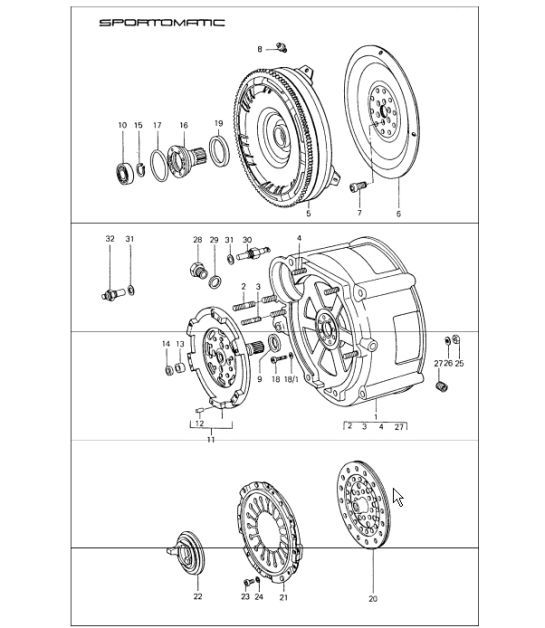 Diagram 307-05 Porsche 991 R 4.0L (500 Bhp) Transmission