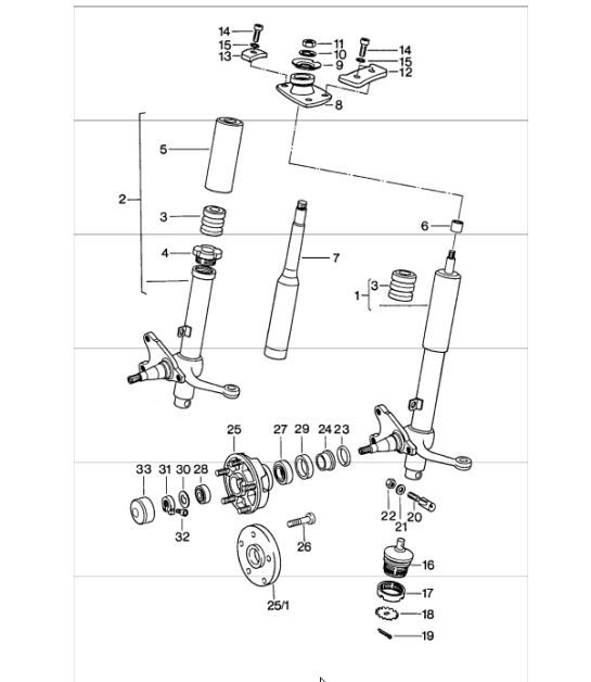 Diagram 402-00 Porsche 964（911）（1989-1994） 前轴、转向 