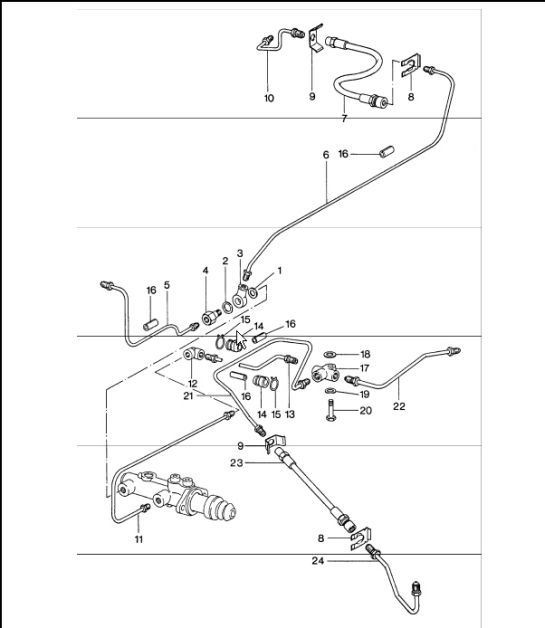 Diagram 604-05 Porsche 968 (1992-1995) Ruote, freni