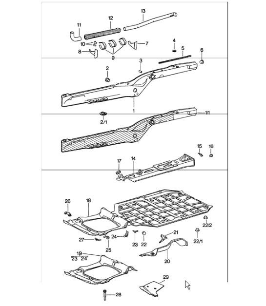 Diagram 801-10 Porsche 911/912 (1965-1989) Carrosserie
