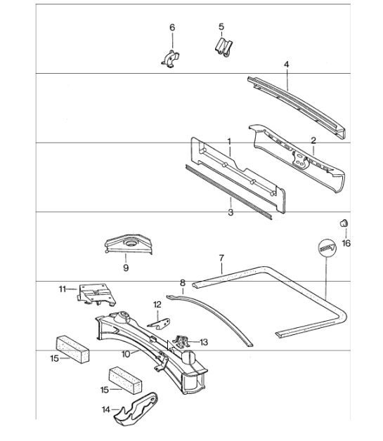 Diagram 801-15 Porsche Cayman 987C/981C（2005-2016 年）  车身