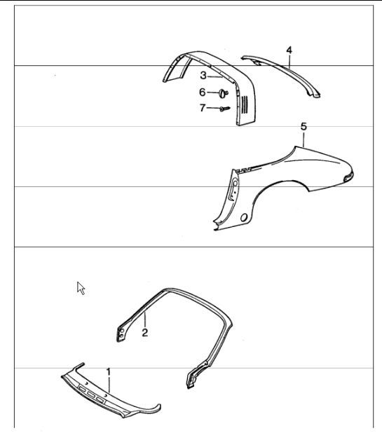 Diagram 801-40 Porsche 997（911）MK1 2005-2008  车身