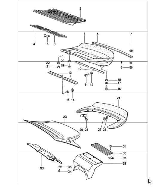 Diagram 803-10 Porsche 993 (911) (1994-1998) Body