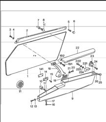 door trim panel 911 1974-77