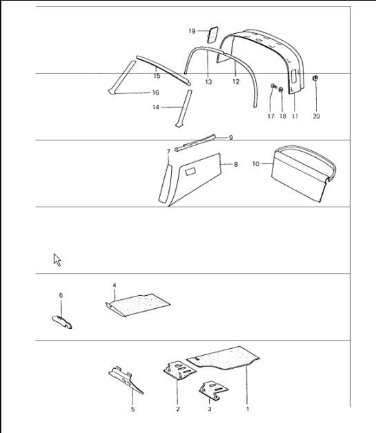 Diagram 807-15 Porsche Panamera 970 MK1 (2009-2013) Carrosserie