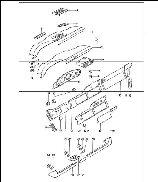 Diagram 809-00 Porsche Boxster S 987 MKII 3.4L 2009-2012 Carrosserie