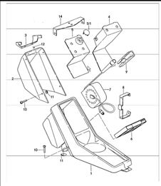 Centre console 911 1974-77