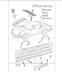Decorative fittings 911 1974-77 TARGA