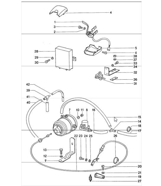 Diagram 909-00 Porsche 996 C2 3.4L 1997-08/01 Materiale elettrico