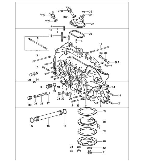 Diagram 101-05 Porsche Macan (95B) MK1 (2014-2018) Motor