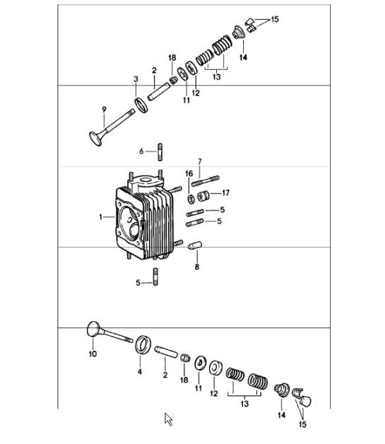 Diagram 103-00 Porsche 911 & 912 (1965-1989) Engine