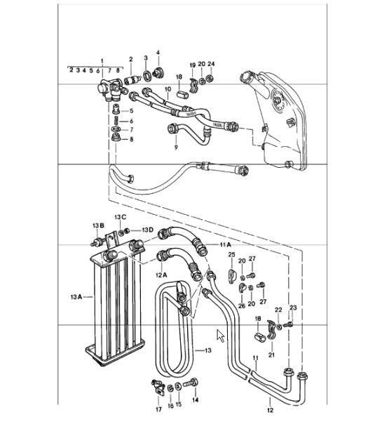 Diagram 104-05 Porsche Cayman 718 2.0L Manual (300Bhp) Motore