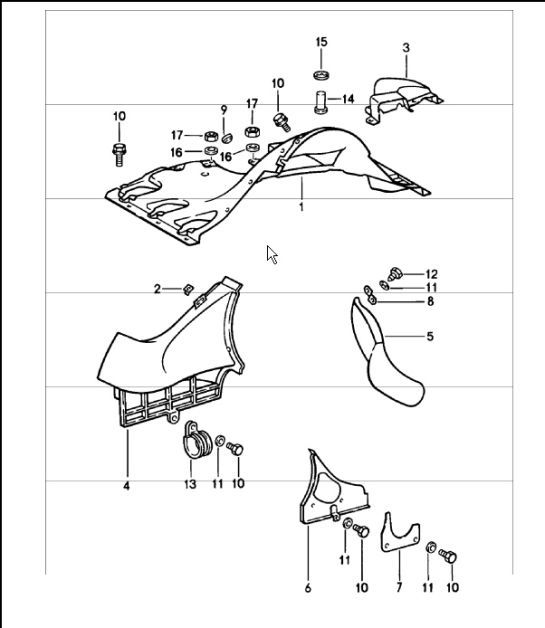 Diagram 105-05 Porsche 955 Cayenne S 4.5L V8 2003-06 Engine