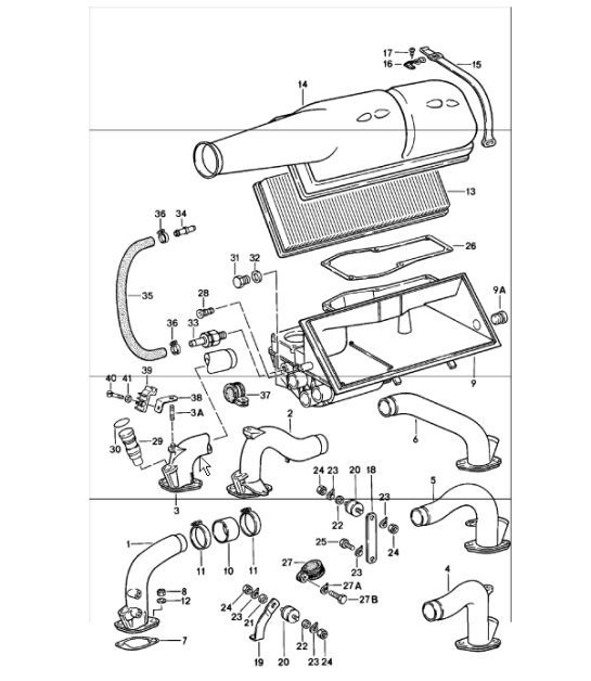 Diagram 106-00 Porsche Cayenne S/GTS 4.8L 2007>> Motore