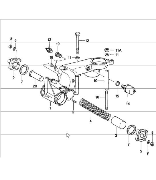 Diagram 107-30 Porsche 996 GT2 2001-05 Engine