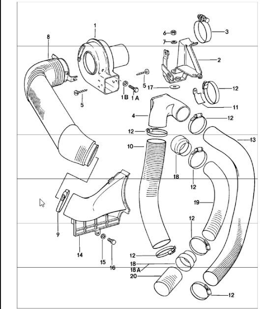 Diagram 108-10 Porsche Cayman 987C/981C (2005-2016) Motore