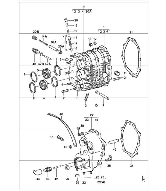 Diagram 302-05 Porsche Panamera Turbo V8 Executive Transmission