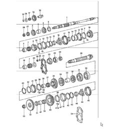 gears and shafts 4. speed transmission - G 930/34 - 911 1978-83