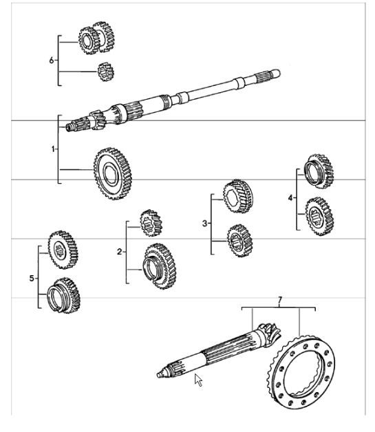 Diagram 303-10 Porsche 968 (1992-1995) Transmission