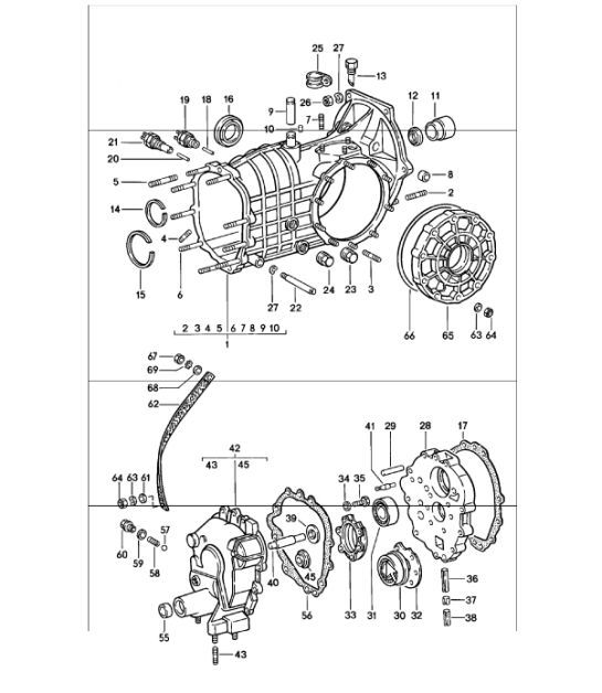 Diagram 308-00 Porsche 卡宴 9PA1 (957) 2007-2010 传播