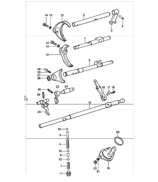 Diagram 310-00 Porsche Macan Turbo 3.6L V6 400 CV Transmisión