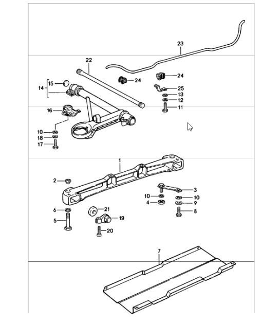 Diagram 401-00 Porsche 997 GT2 2007>> Assale anteriore, sterzo 
