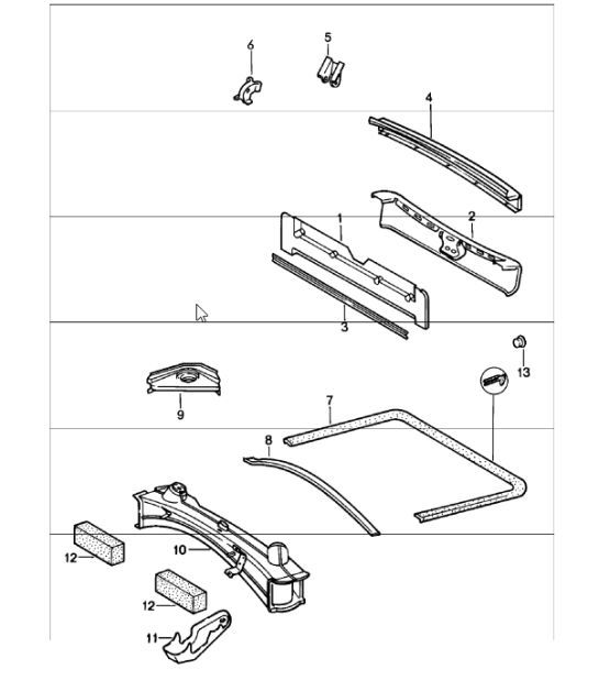 Diagram 801-15 Porsche 911/912 (1965-1989) Carrozzeria