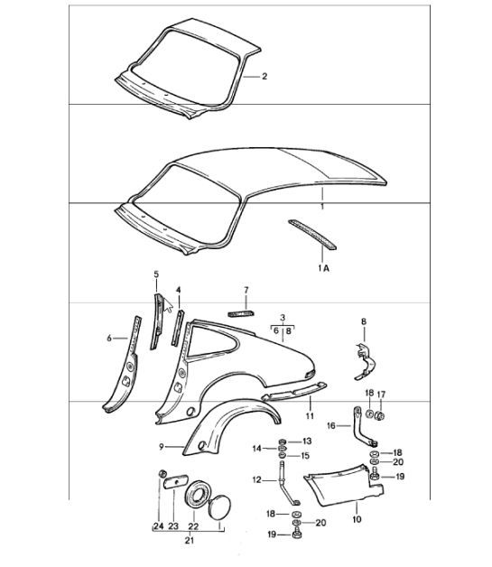 Diagram 801-35 Porsche 911/912 (1965-1989) Carrocería