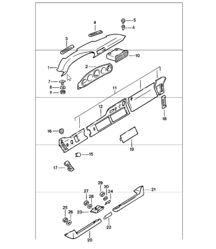 cruscotto con parti di installazione 911 1978-83