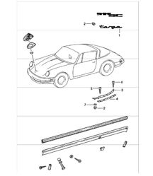 decorative fittings 911 TARGA 1978-83