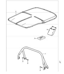 protective bracket, tonneau cover 911 1978-83