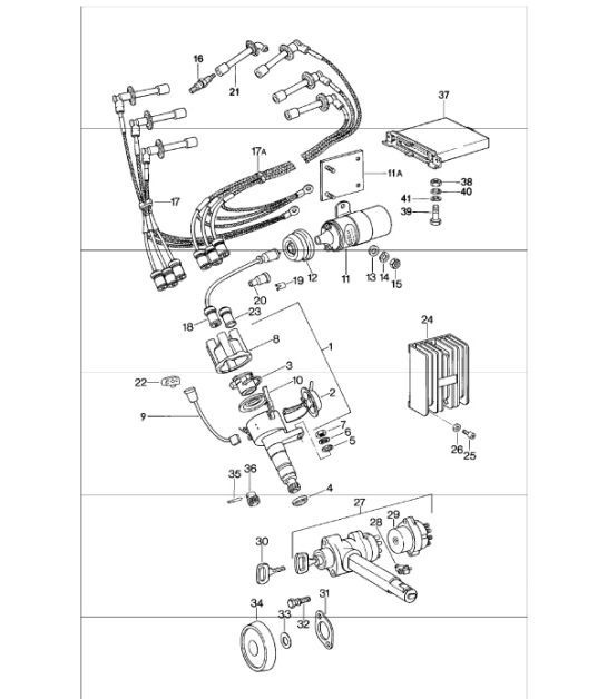 Diagram 901-00 Porsche 992 Carrera 4 Cabriolet 3.0L 