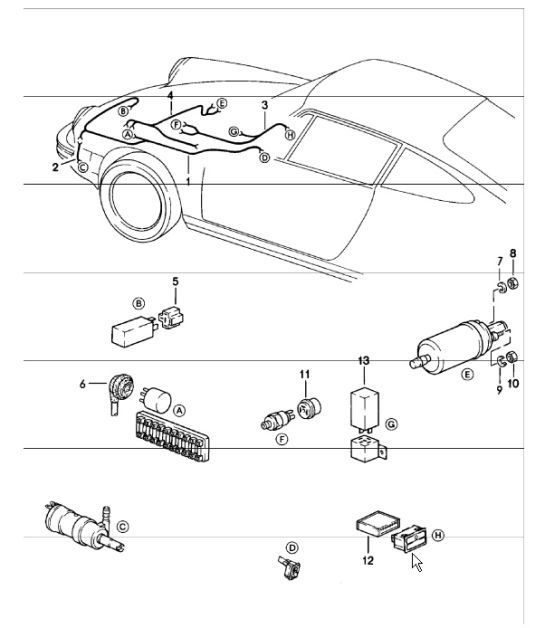Diagram 902-19 Porsche Taycan Turbo S Cross Turismo 