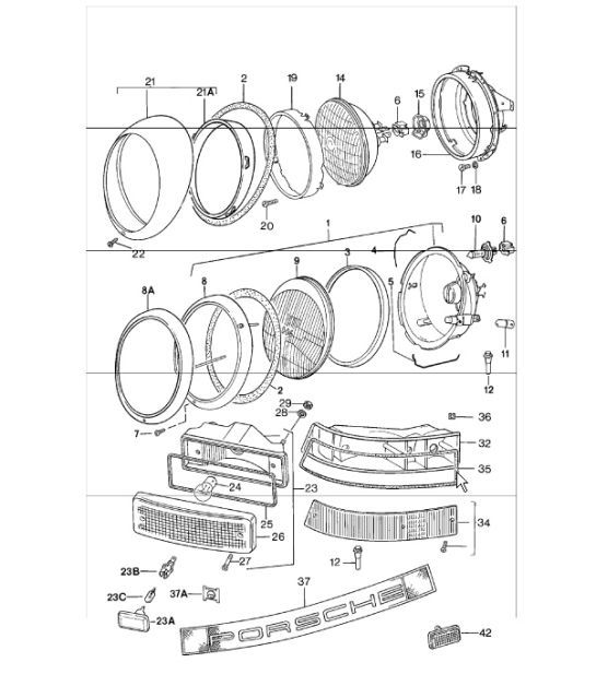 Diagram 905-00 Porsche 911 和 912（1965-1989） 电子设备