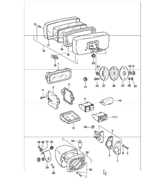 Diagram 905-05 Porsche Cayman GTS 718 4.0L Manual (400 CV) Equipo eléctrico
