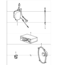 Radio installation parts 911 1984-86