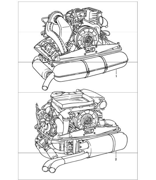 Diagram 101-00 Porsche Panamera 970 MK1 (2009-2013) Engine