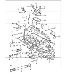Crankcase left 911 1984-86