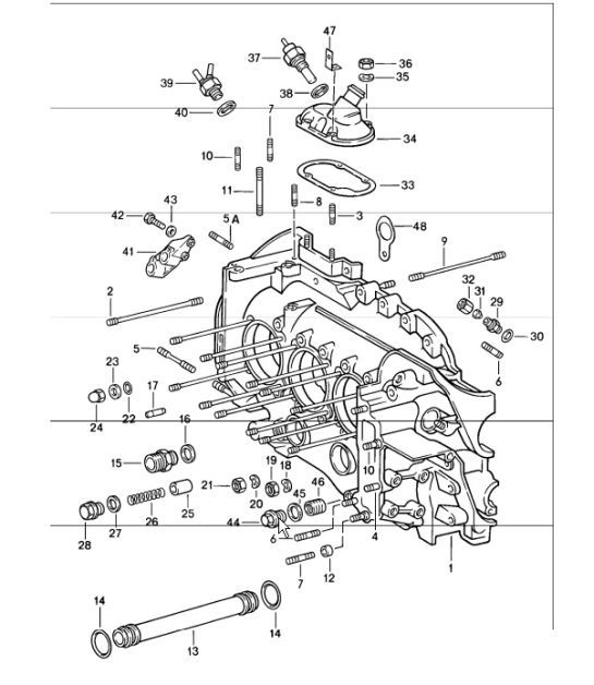 Diagram 101-05 Porsche 911/912 (1965-1989) Moteur