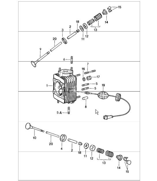 Diagram 103-00 Porsche Cayman S 718 2.5L 手动档 (350Bhp) 引擎