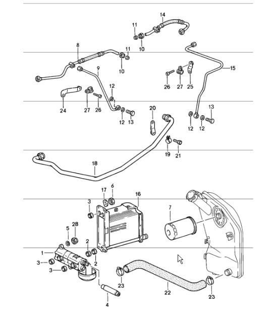 Diagram 104-00 Porsche 996（911）（1997-2005） 引擎