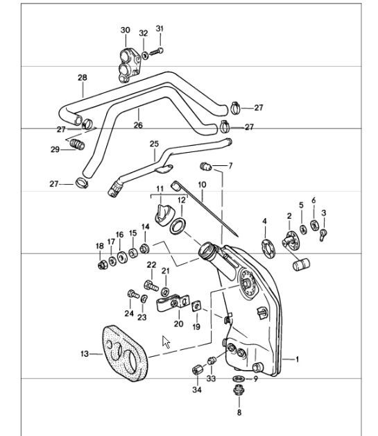 Diagram 104-01 Porsche 928 (1978-1995) 