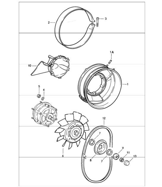 Diagram 105-00 Porsche 993 (911) TURBO 1994-96 Engine
